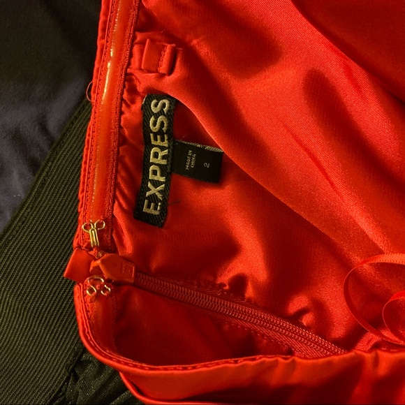 Express Red Strapless Cocktail Dress - Picture 3 of 4